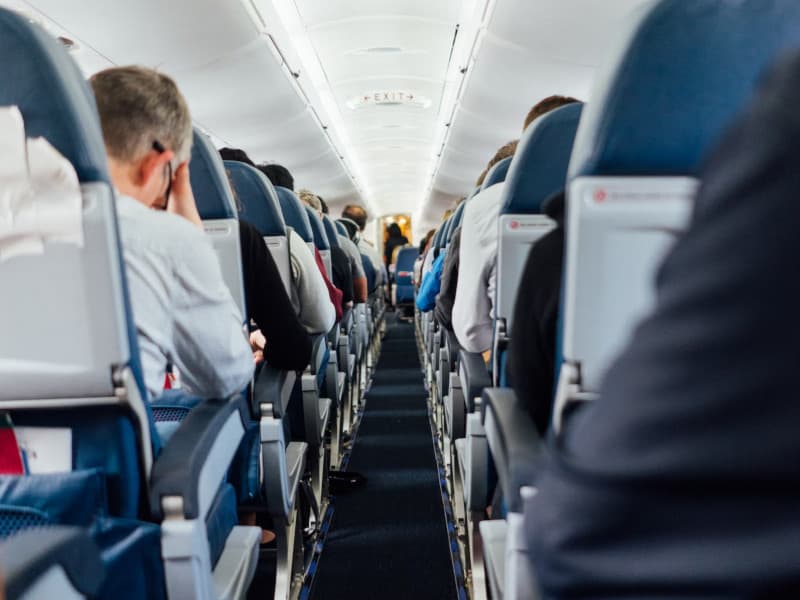 passengers inside a plane